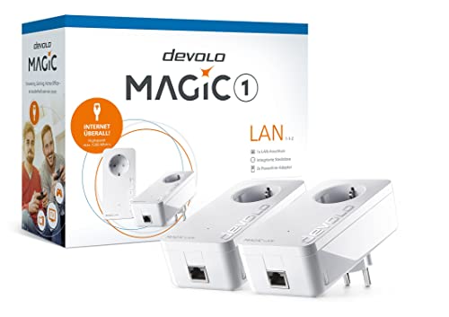 Powerline-Adapter devolo Magic 1 LAN Starter Kit für schnelles Internet