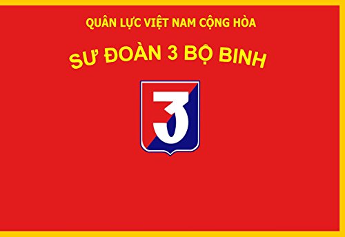 Drapeau ARVN 3rd Infantry Division grand format paysage pavillon militaire