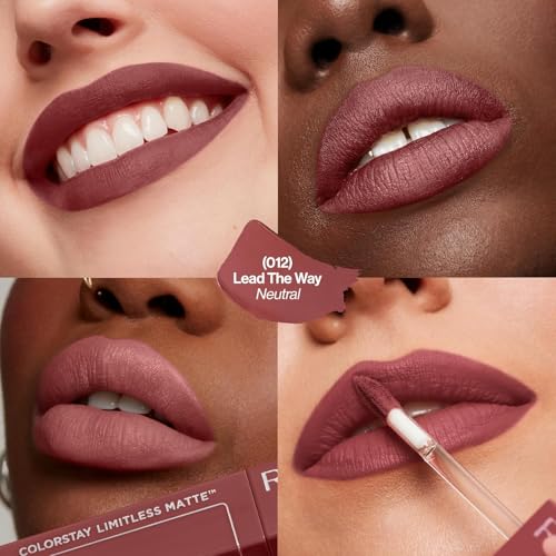 Image of REVLON Colorstay Limitless Matte Liquid Lipstick for woman, Waterproof, Long-Lasting, 100% Vegan, Lightweight, No-Budge Matte, Lead The Way - (012)
