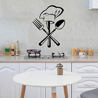BZEAA Sticker Mural pour La Cuisine Restaurant Décoration Murale Décalque D'écran Autocollants De Décoration À La Maison