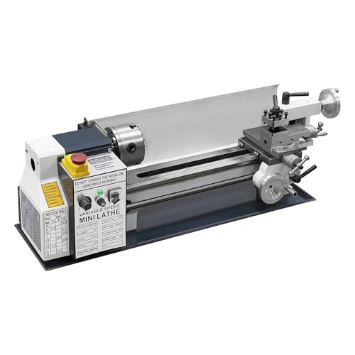 Metal Lathe Brushed Motor 1500W 220 X 500MM Mini Table with Knife Holder Bezel Precision Parts Processing Small and Portable