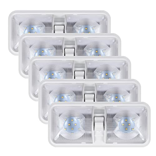 Image of 12V RV LED Lights with ON /Off Switch - Neutral 4500K 8W 600LM, Interior Lighting for RV Van Trailer Camper Boat - Pack of 5