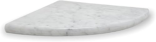 Miniatura 5 de Tenedos Carrara Bianco italiano de alta calidad blanco grisáceo 9x9 mármol accesorios de baño esquina ducha estante azulejo pulido (1 unidad)