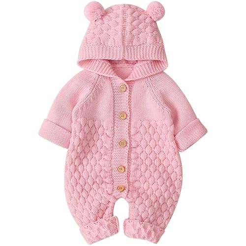 La mejor selección de Prendas de punto para Niño que puedes comprar esta semana. 43 YDOERKKL Mono de punto unisex para bebé, Lindas orejas de oso en 3D Ropa cálida para bebé y niño, Material de algodón puro, sin pilling,Apto para bebés de 1 a 18 Meses