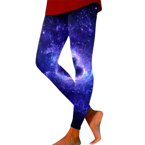 Legging Femme Leggings De Sport Product Category Leggings Galaxy Haute Femme – Pantalon Yoga Extensible Imprimé Planète Couture Moderne pour Activités...