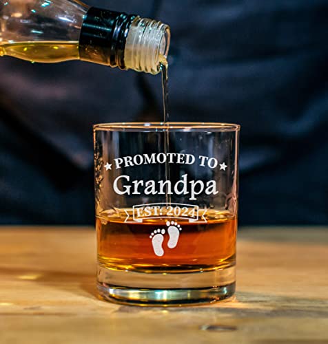 Promoted-To-Grandpa-Est-2024-Whiskey-Glass-11oz-Old-Fashioned-Bourbon-Rocks-Glass-First-Time-Grandparents-Gifts-Grandparent-Announcement-New-Grandparent-Gifts-First-Time-Papa-To-Be Promoted To Grandpa Est 2024 Whiskey Glass 11oz Old Fashioned Bourbon Rocks Glass First Time Grandparents Gifts Grandparent Announcement New Grandparent Gifts First Time Papa To Be