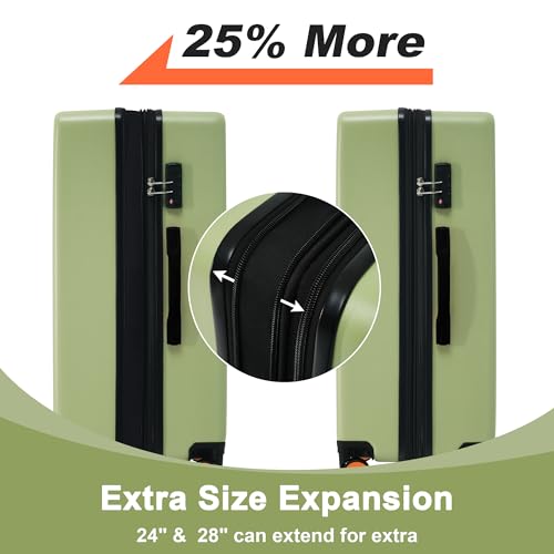 Contrast Color Hardshell Luggage 24inch Expandable Spinner Suitcase with TSA Lock Lightweight4
