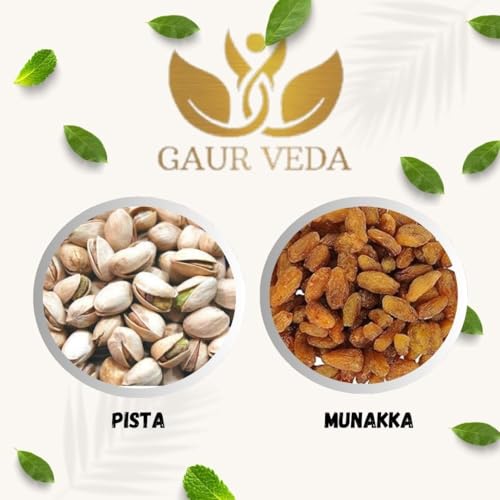 Image of GAURVEDA Pista & Munakka Combo | Premium Dry Fruits Mix | Healthy Snack | Naturally Sweet Raisins Pistachios | Energy Boost | Perfect Gift | 50 Grams
