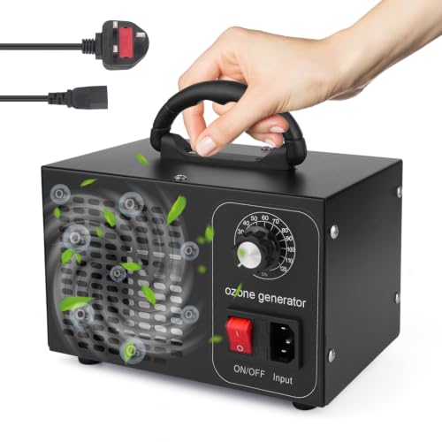 Ozone Generator 60000mg/h with 120 Minute Timer Industrial Ozone Machine Air Purifier for Large Rooms up to 320 m Portable Air Treatment Unit for Home Office Garage Farm and Odour Reduction