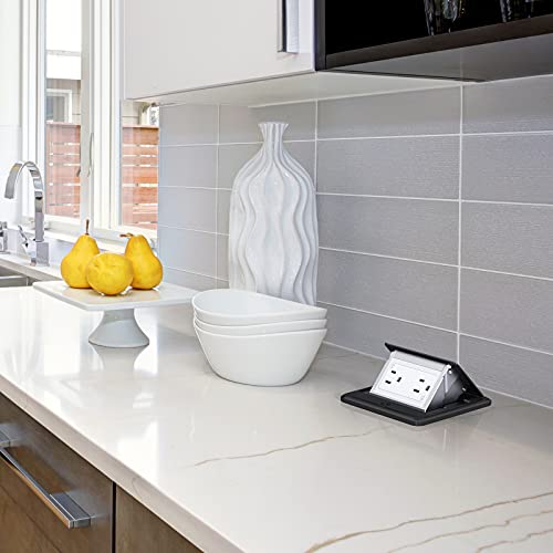 Webang Pop Up Floor Outlet Box With 15 Amp Tamper-Resistant Receptacle Outlet, Corrosive Resistant Hardware, Etl Listed, Black #TOP5