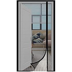 Aldi Mosquitera Puerta Sekey Mosquitera Puerta a Prueba de Gatos, Mosquitera Magnética para Puerta de Fibra de Vidrio Apertura Lateral, Cortina Mosquitera Magnética de Balcón, Fácil Instalación, 90x210cm, Negro