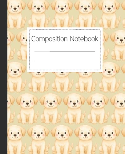 Labrador Retriever Pattern Composition Notebook Journal: Adorable Yellow Lab Puppy Cover for Dog Lovers and Students for Schoolwork, Note Taking, and Daily Journaling image 2
