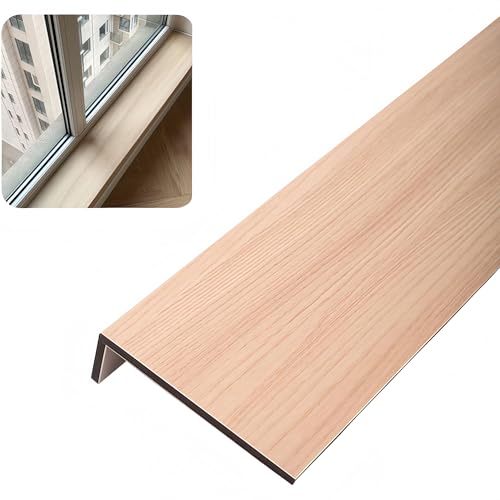 Ledge Guard Protectors,Window Sill Cover,Home Window Sill Ledge Cover/Guard, Wood Trims Bay Windows Edge Protector Plate, Window Cill Capping ,for Bathroom, Living Room and Balcony(31.5x7.1in)