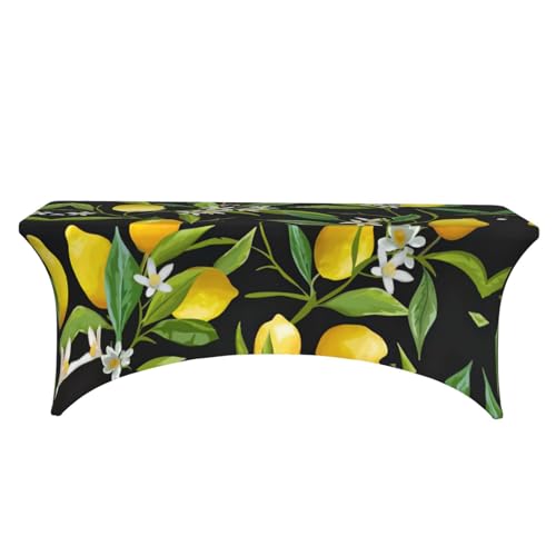 Nappe de table extensible citron pour sublimer vos fêtes et buffets de mariage