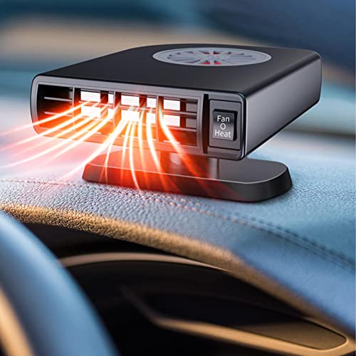 Aquecedor de carro portátil,Aquecedor Portátil Com Base Rotativa Para Carro | 150 W 12/24 Volts Aque