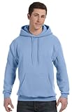 Hanes Mens Comfortblend EcoSmart Pullover Hooded Sweatshirt, XL, Light Blue