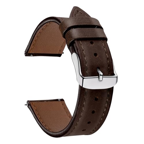 #VerdientProvisionen<br>Leder Armband für 22 mm 20 mm Uhrenarmband für Damen und Herren Weich Leder Verstellbare Ersatzarmband Edelstahl Dornschließe Uhrenarmbänder Dunkelbraun