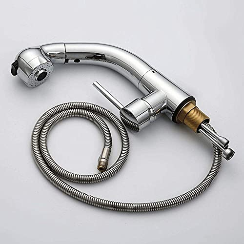 Robinets d'évier de cuisine extractibles chromés avec raccords - 2