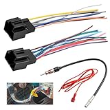Radio Wiring Harness,Car Audio & Video Wiring Harnesses Kit with Antenna Adapter & Ignition Wire,Plug and Play...