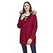 Only ONLELLAN Quilted Hood Fur Coat OTW Abrigo, Rojo (Merlot Merlot), M...