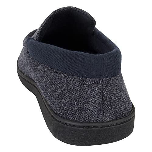 Hanes Mens Slippers House Shoes Moccasin Comfort Memory Foam Indoor Outdoor Fresh Iq,Navy/Blue,Small #TOP7