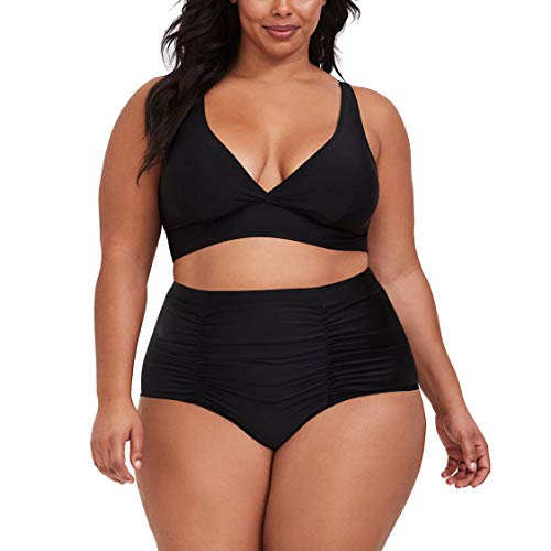 plus size black bathing suit top