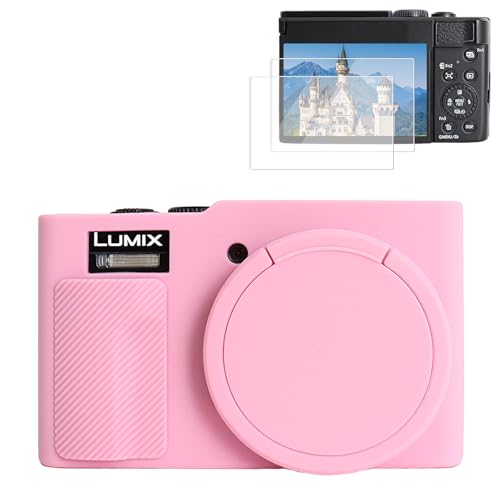 Rieibi Panasonic Lumix ZS99/TZ99�J�����p�V���R���P�[�X Panasonic Lumix DC-ZS99/TZ99 �p�A�N�Z�T���[ �X�N���[���v���e�N�^�[2���t�� ���O���\�ȃ����Y�J�o�[ �s���N