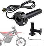 Surron Throttle for Yozma IN10 Upgrades, Full Twist Throttle Grips Kit with Rolling Bearing Replacement for Valtinsu Strike Shadow SX E Bike Electric Mini Dirt Bike Parts (Black)