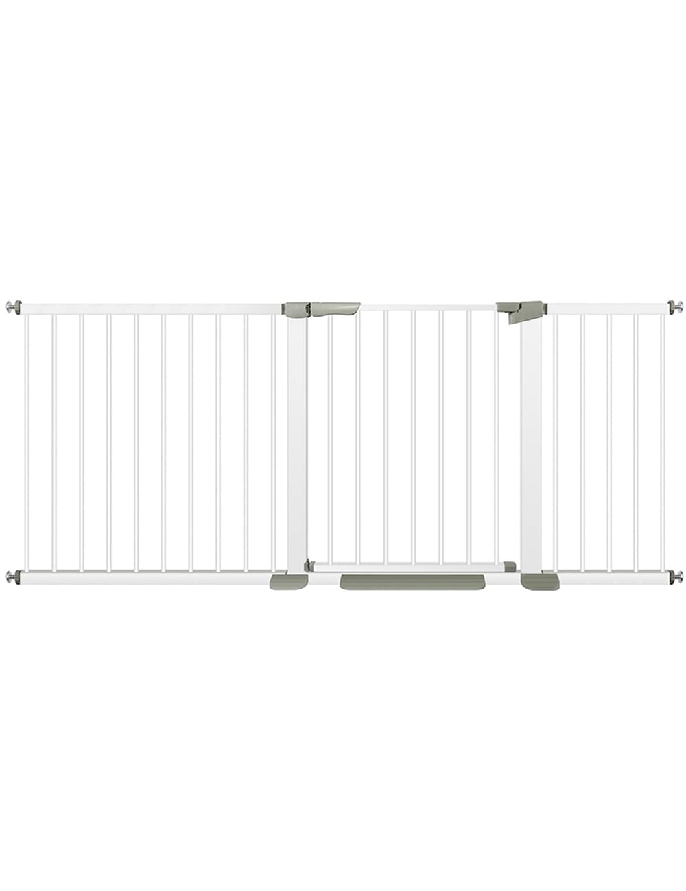 Photo 1 of *SLIGHTLY USED* Baby Gate for Stairs, Doorways, Extra Wide Child Gate Indoor, Metal, Easy Walk Thru Durability Dog Gates for The House White, Auto Close Safety Baby Gate, Pressure Mount. 71.5-74.5inch width