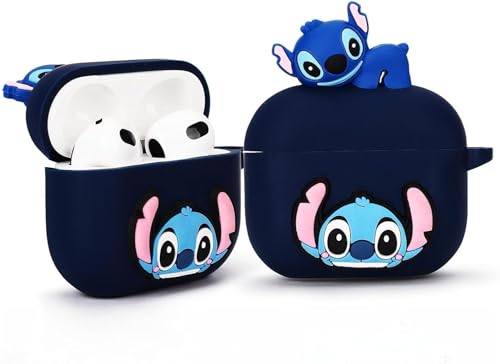 3D Cute Silicone Cartoon Case for Apple Airpods 3 Protective Cover ompatible with AirPods 3th Generation for Girls Boys .The Best Gift The Best Gift