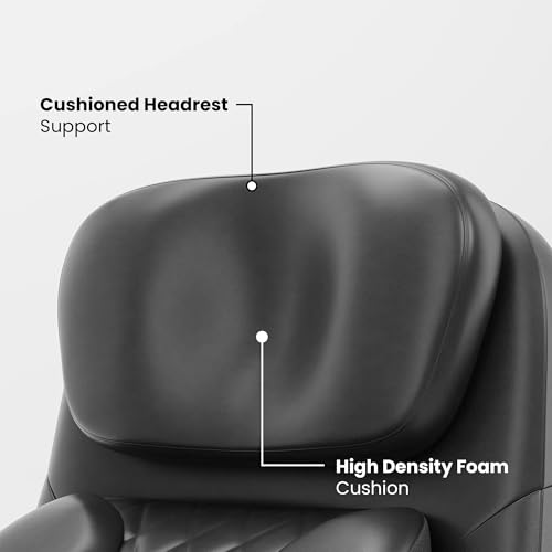 Image of Green Soul Bosco Premium Leatherette Ergonomic Office Chair, High Back | Home Office Executive Chair with Cushion Seat, Flip-up Padded Armrests, 4-Stage Adjust Lumbar Support (Full Black)