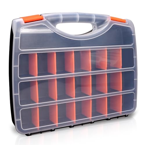 FLORRIWAX Plastic Tool Box Organizer (15″)