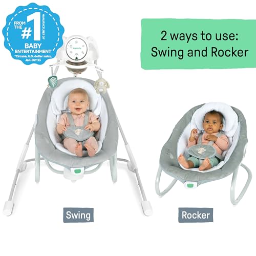 Ingenuity InLighten 5-Speed Baby Swing for Infant, Newborn to 9 Months - image 3