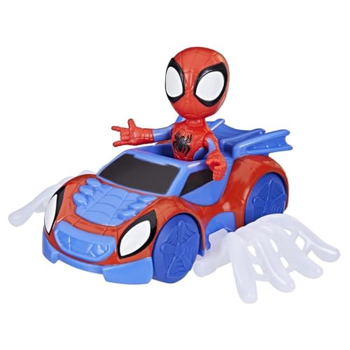 Hasbro Spidey and His Amazing Friends Set Figurine et véhicule Spidey Assortis, Couleur Noire (Dimasa F7454)