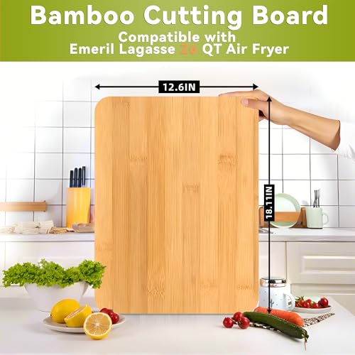 Tabla de cortar rectangular de bambú para freidora Emeril Lagasse miniatura 2
