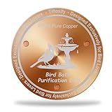 Tiftoxify 0.8mm Reinforced 99.99% Pure Copper Bird Bath Disk - Triple-Point Support Design for Physical Safe Water Maintenance, Universal Fit All-Season Outdoor Birdbaths Bowls, 1Pcs