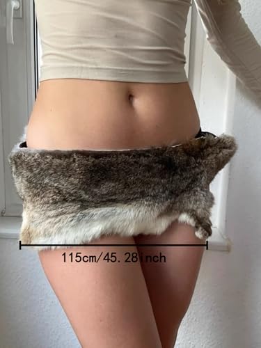 RICHTRUE Therian Y2k Belt Women Trendy Fur Belt Furry Grunge Belt 2000s Streetwear Belt Accessories Emo Stuff2