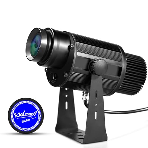 50W LED Logo GOBO Projector Light – Welcome Sign Projector with Remote Control,IP67 Waterproof Indoor/Outdoor Advertising Light for Business,Store,Bar,Hotel, Wedding, Events