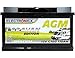 Electronicx AGM CARAVAN Versorgungsbatterie 12V 110Ah / 110 Ah Deep Cycle Batterie wartungsfrei versiegelt Pluspol rechts – Wohnmobil Wohnwagen Solar Batterie 315×175×190 mm zyklenfest Caravanakku