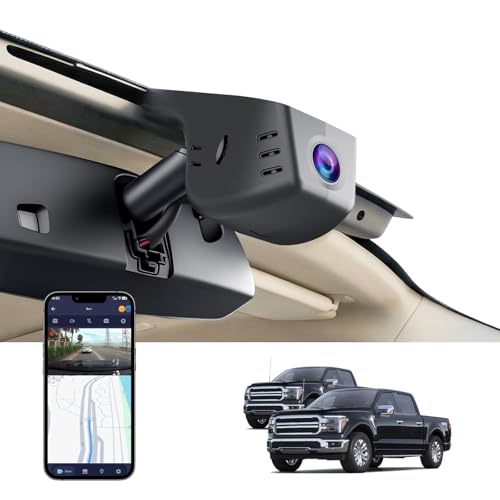 FUVYMYT Single Channel 4K Dash Cam for Ford F150 2018-2025, F250/F350/F450 2020-2026 Super Duty, XLT King Ranch Lariat Raptor Tremor Limited Platinum (Model A),OEM-Style,64GB Card