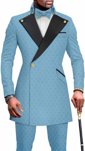 Costume dashiki 2 pièces homme coupe slim pour mariage africain