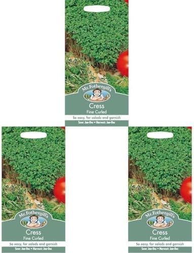 Mr Fothergill's 18292 Vegetable Seeds, CRESS Fine Curled (Pack of 3)
