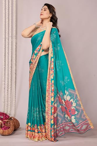 Image of MIRCHI FASHION Saree for Woman Chiffon Tie Dye Printed | Lightweight Daily Wear Women's Sari with Unstitched Blouse Piece (Available in 10 Colors)