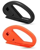 SCJJZ 2 Stück Geschenkpapier Schneider mit 10 Pcs Klingen, Wrapping Paper Cutter, Gift Wrap Cutter, Geschenkpapier Cutter, Papierschneider für Weihnachtspapier, Packpapier, Schwarz/Orange