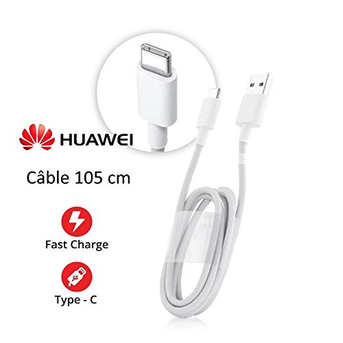 Câble USB C Original 102 cm Pour HUAWEI P30 P30 Lite P30 Pro P20 P20 Lite P20 Pro P10+ P10 P9 Plus P9 - vue 3