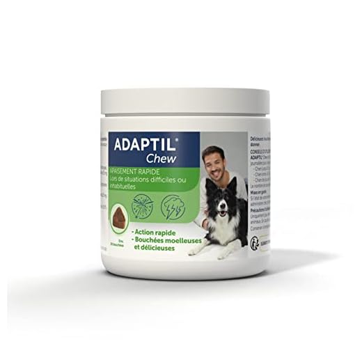 ADAPTIL Chew - Bouchées Anti-Stress pour Chiens – Action Rapide dès 30 Minutes - Ingrédients naturels – 30 bouchées délicieuses – sans Somnolence