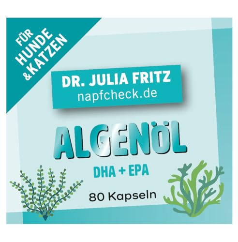 napfcheck Algenölkapseln – Omega 3 für Hunde und Katzen - 80 Kapseln