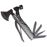Multipurpose Axe, Hammer, and Knife Tool, 14-in-1 Portable Camping and Emergency Survival Mini Lightweight Folding Hatchet by Wakeman Outdoors