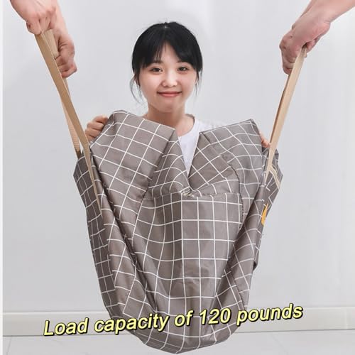 Large Oxford Storage Bags - Waterproof Reinforced Duffel for Blankets, Clothes, College Dorm Organizer Essentials (Grey Triangle,L)2