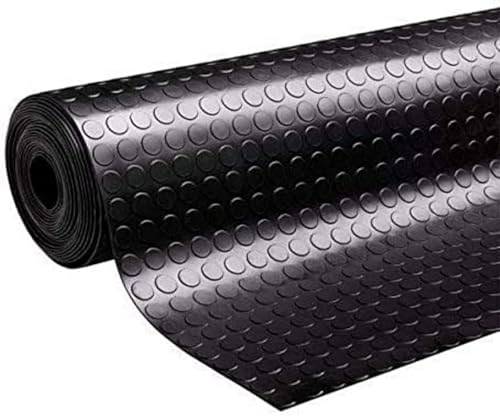 Mugar - Alfombra de Goma Antideslizante | Seguridad para Hogar y Trabajo | Versátil para Garajes y Pasillos | Diseño Funcional con Puntos | Caucho Resistente, Negro, 1.20x2.00 m